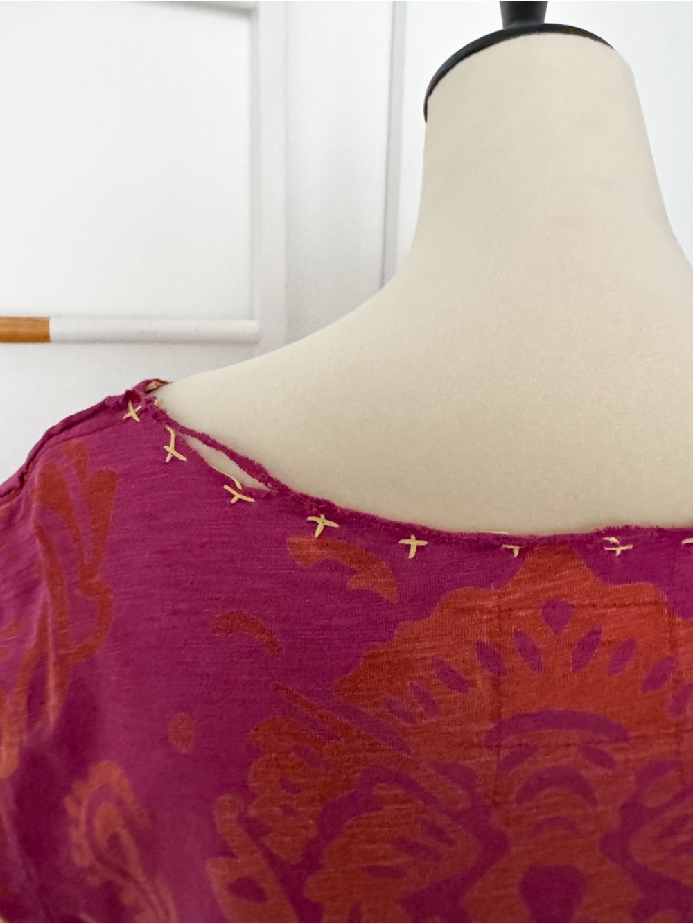 Double D Ranch Embroidered Western Top XL Boho Southwestern Pink - Picture 10 of 12